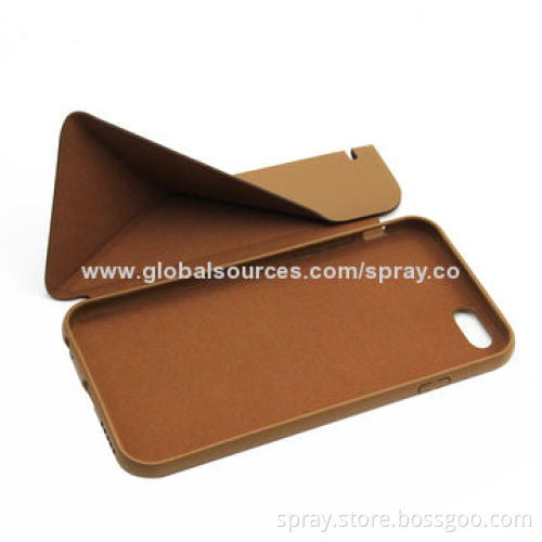 Luxury leather folio stand cases for iPhone, a full leather cover as iPhone 5 original case